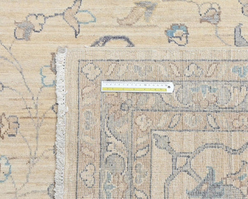 13x17 Zeigler Beige Afghan Hand Knotted Wool Area Rug